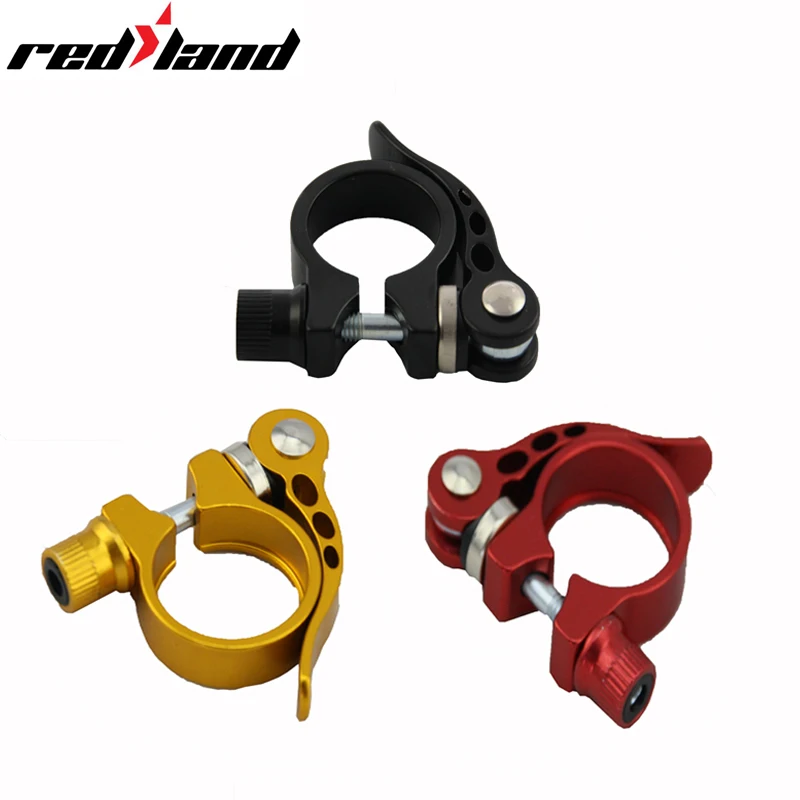 REDLAND 31.8mm Bicycle Seat Post Clamp Aluminum Alloy Quick Release Ultralight Bike Clamping Clip Useful Bike Parts
REDLAND 31.8mm Bicycle Seat Post Clamp Aluminum Alloy Quick Release Ultralight Bike Clamping Clip Useful Bike Parts