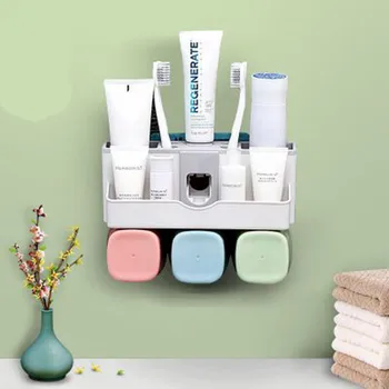 Creative High-quality Fashion Automatic Toothpaste Machine +Toothbrush Holder Family GroupWall-mounted Bathroom Accessories 
Creative High-quality Fashion Automatic Toothpaste Machine +Toothbrush Holder Family GroupWall-mounted Bathroom Accessories