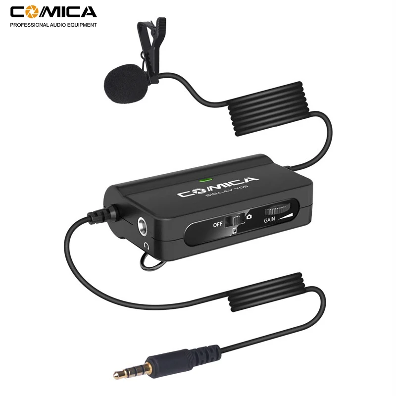 Comica CVM-V05 Omnidirectional Clip-on Lavalier Lapel Microphone for Canon Nikon Fuji Cameras for iPhone Samsung Smartphone
Comica CVM-V05 Omnidirectional Clip-on Lavalier Lapel Microphone for Canon Nikon Fuji Cameras for iPhone Samsung Smartphone