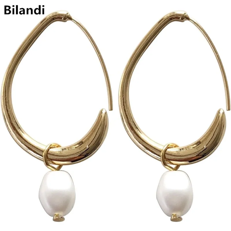 Newest Metal Gold Smooth Teardrop With Pearl Drop Earring For Woman Jewelry 
Newest Metal Gold Smooth Teardrop With Pearl Drop Earring For Woman Jewelry