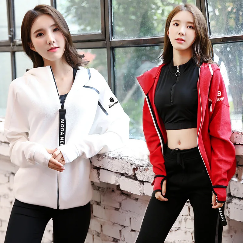 Running Jacket Sports Coat Black White Red Women Hooded Long Sleeve Sport Hoodies Sweatshirts Gym Clothes Yoga Top Fitness Shirt
Running Jacket Sports Coat Black White Red Women Hooded Long Sleeve Sport Hoodies Sweatshirts Gym Clothes Yoga Top Fitness Shirt