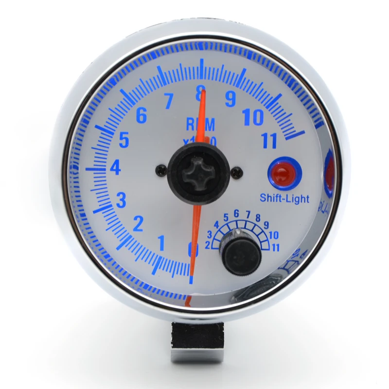 3.75" 95mm Tachometer RPM Gauge White Face Blue Dial LED 0-11000 rpm For warning function
3.75" 95mm Tachometer RPM Gauge White Face Blue Dial LED 0-11000 rpm For warning function