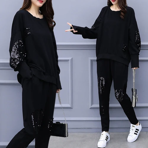 Plus Size 5xl Tracksuit Women Two Piece Set Stylish Sequin Ensemble Femme Deux Pieces Conjunto Feminino Year-old Female Costume
Plus Size 5xl Tracksuit Women Two Piece Set Stylish Sequin Ensemble Femme Deux Pieces Conjunto Feminino Year-old Female Costume