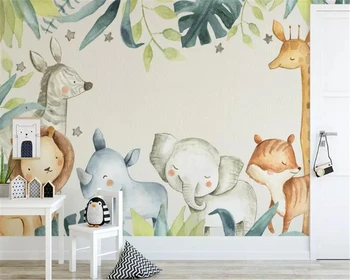 beibehang Custom wallpaper modern cartoon animal tropical giraffe watercolor plant Children's room background wall 3d wallpaper
beibehang Custom wallpaper modern cartoon animal tropical giraffe watercolor plant Children's room background wall 3d wallpaper
