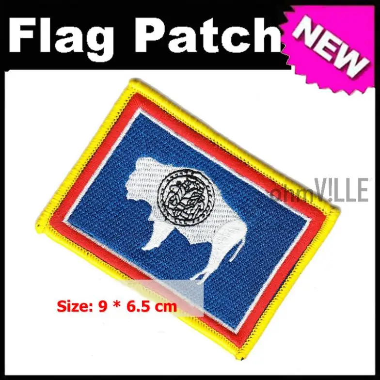 2016 Top Fashion 3d Handmade Parches Ropa Fallout Wyoming Flag Embroidered Patch New Arrival Applique Embroidery Diy Accessory
2016 Top Fashion 3d Handmade Parches Ropa Fallout Wyoming Flag Embroidered Patch New Arrival Applique Embroidery Diy Accessory