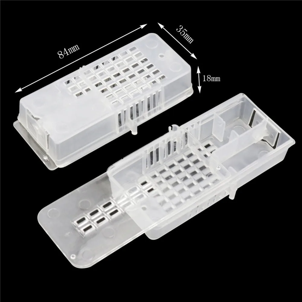 2 pcs Push-pull Bee Cage Plastic King Cage Queen Rearing Prisoner King Cage Escape Box Beekeeping Tools Strong And Durable