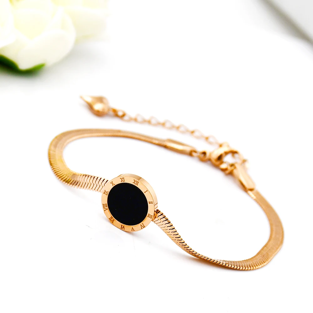 QLZBAO New Fashion Women & Men Charm Bracelets Snake Chain Roman Numerals Bracelets For Women Pulseira Jewelry Wholesale
QLZBAO New Fashion Women & Men Charm Bracelets Snake Chain Roman Numerals Bracelets For Women Pulseira Jewelry Wholesale