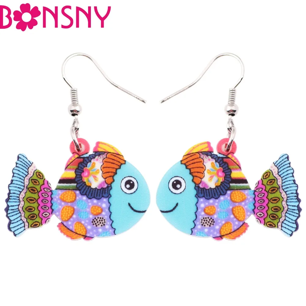 Bonsny Lightweight Adorable Drop Dangle Long Big Fish Earrings New Fashion Accessories Ocean Animal Acrylic Jewelry For Girl
Bonsny Lightweight Adorable Drop Dangle Long Big Fish Earrings New Fashion Accessories Ocean Animal Acrylic Jewelry For Girl