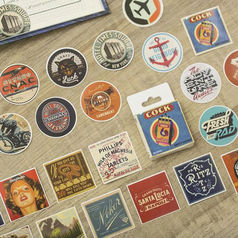 50pc / Box, Retro Style Creative Retro Sticker Student Decorative Stationery Diy Suitcase Wall Pen Box Bicycle Label Scrapbook
50pc / Box, Retro Style Creative Retro Sticker Student Decorative Stationery Diy Suitcase Wall Pen Box Bicycle Label Scrapbook