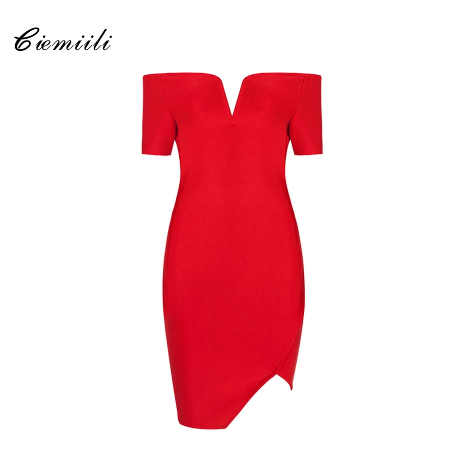 CIEMIILI 2018 Women Bandage Dress Summer Sexy Club Party Mini Bodycon Short Sleeve Dress Celebrity One Side Split Casual Vestido
CIEMIILI 2018 Women Bandage Dress Summer Sexy Club Party Mini Bodycon Short Sleeve Dress Celebrity One Side Split Casual Vestido