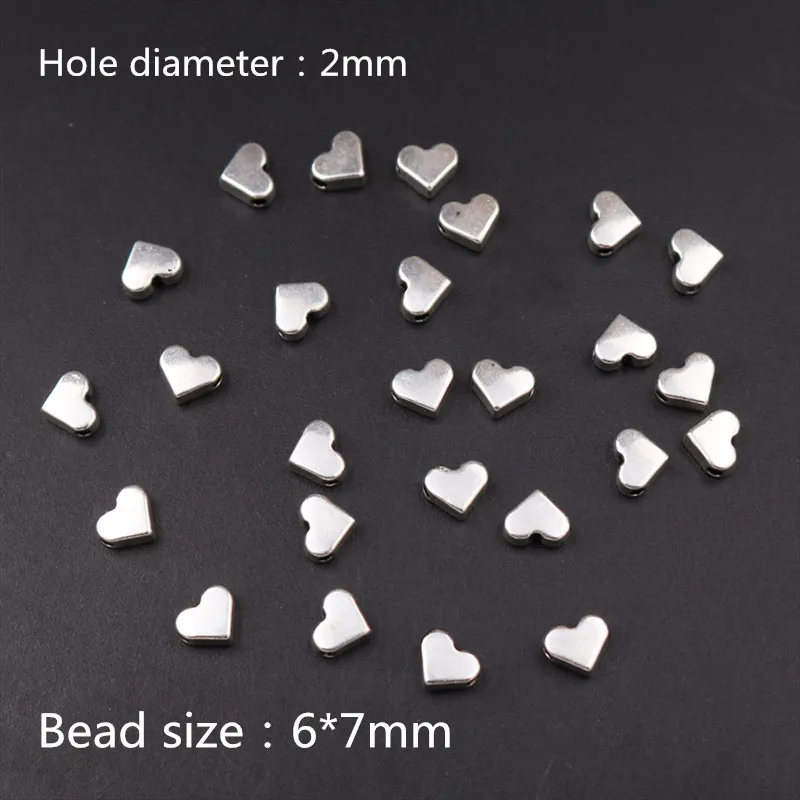 WKOUD 50pcs Antique Silver 2mm Small Hole Beads Heart Charm Necklace Bracelet DIY Handmade Personality Style Jewelry Accessories
WKOUD 50pcs Antique Silver 2mm Small Hole Beads Heart Charm Necklace Bracelet DIY Handmade Personality Style Jewelry Accessories