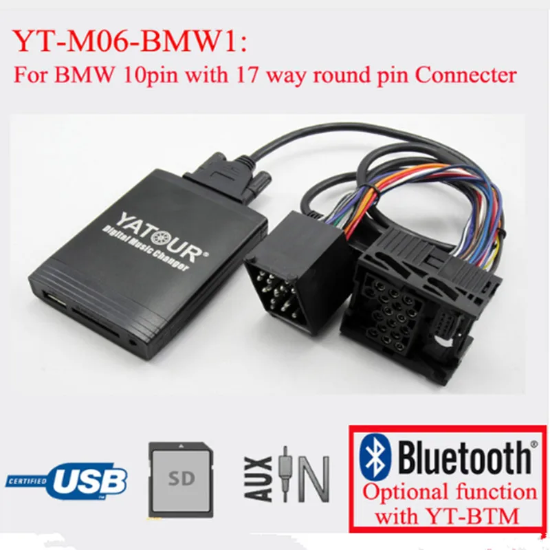 Yatour Car Digital Music Changer car radio MP3 player for BMW Mini Rover 75 17-pin Round E46 E36 E39 E38 X3 X5 Z3 Z8 Mini R5X
Yatour Car Digital Music Changer car radio MP3 player for BMW Mini Rover 75 17-pin Round E46 E36 E39 E38 X3 X5 Z3 Z8 Mini R5X