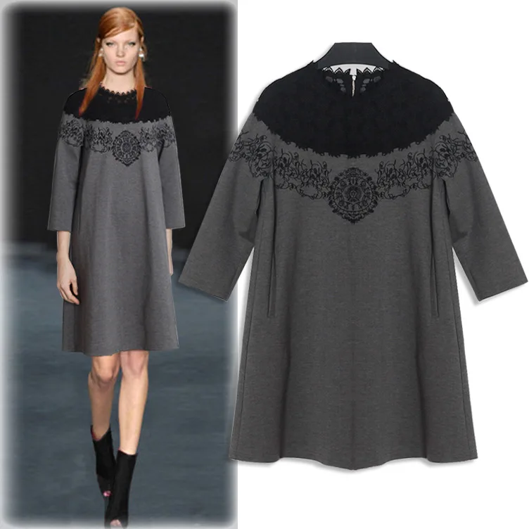 splicing autumn plus size loose dresses new lady oversize lace up thin three qualter sleeve pattern zipper embroidery mini dress
splicing autumn plus size loose dresses new lady oversize lace up thin three qualter sleeve pattern zipper embroidery mini dress