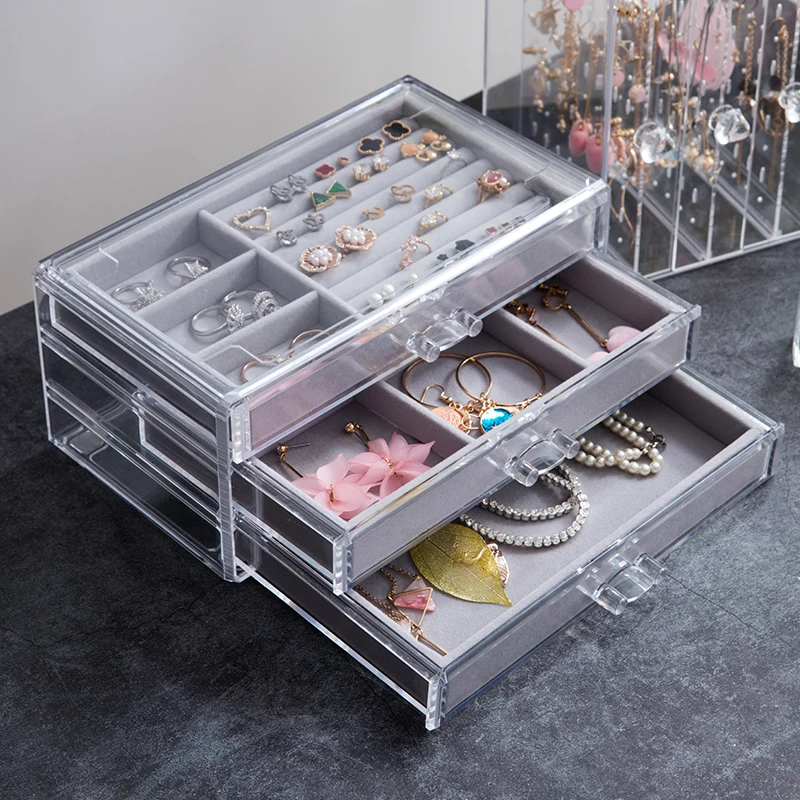 Multi-function Jewelry Box Bracelet Necklace Earrings Storage Container Large Capacity Watch Box Trinket Boxes Transparent Box
Multi-function Jewelry Box Bracelet Necklace Earrings Storage Container Large Capacity Watch Box Trinket Boxes Transparent Box