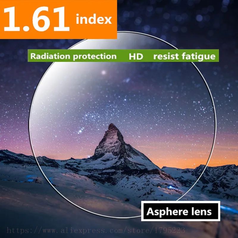 1.61 Single Vision Aspheric Optical Eyeglasses Lenses Prescription Lens Spectacles Frame AR Coating and Anti-Scratch Resistant
1.61 Single Vision Aspheric Optical Eyeglasses Lenses Prescription Lens Spectacles Frame AR Coating and Anti-Scratch Resistant