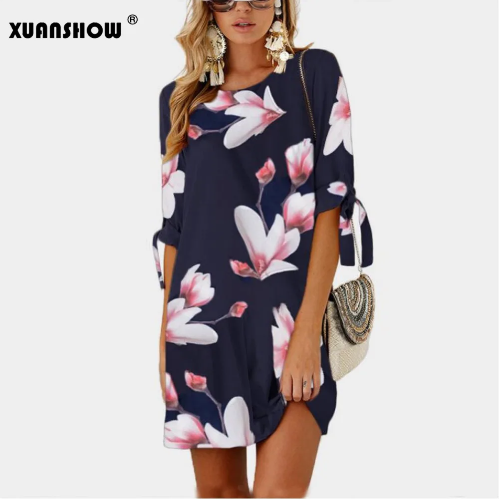 XUANHSOW Plus Size Dress Women 2018 Half Sleeve O Neck Female Shirt Floral Dresses Big size XXXXXL Casual Women's Clothes
XUANHSOW Plus Size Dress Women 2018 Half Sleeve O Neck Female Shirt Floral Dresses Big size XXXXXL Casual Women's Clothes