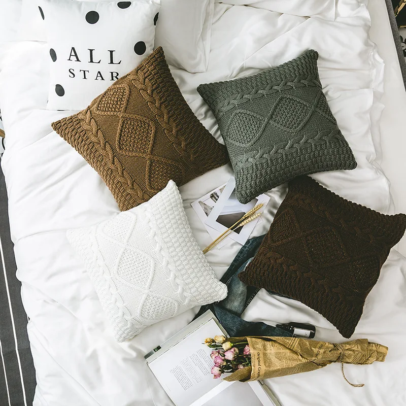 Home Decorative Sofa Throw Pillows Thick wool rhombic knit pillowcase Cushion Cover Pillow Cover Pillow Case
Home Decorative Sofa Throw Pillows Thick wool rhombic knit pillowcase Cushion Cover Pillow Cover Pillow Case
