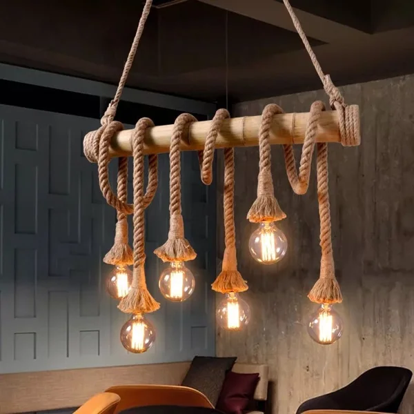 Vintage Rope Pendant Light Lamp Loft Creative Personality Industrial Lamp Edison Bulb American Style For Living Room
Vintage Rope Pendant Light Lamp Loft Creative Personality Industrial Lamp Edison Bulb American Style For Living Room