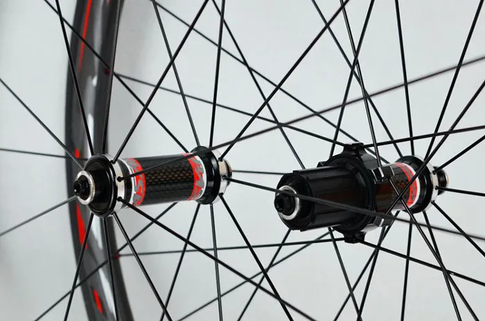 Perfect 700C Wheelset Carbon Wheels Road Bike Tubeless Wheel V/C Brake Profile 38-40-50-55mm Depth Clincher Carbon Rim Direct-pull 41