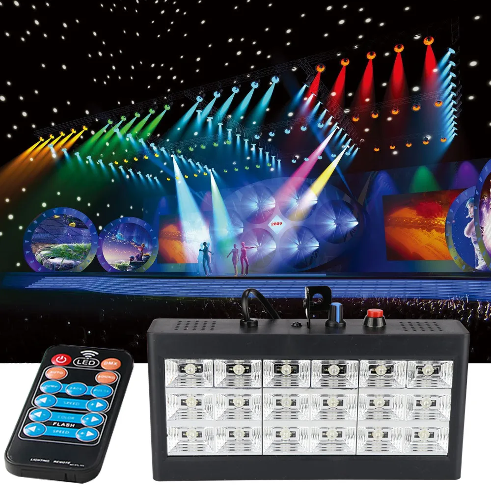 18 leds sound control led colorful/ White Stage Light Disco Strobe Light Flash Light Club Stage Lighting Effect EU/US Plug
18 leds sound control led colorful/ White Stage Light Disco Strobe Light Flash Light Club Stage Lighting Effect EU/US Plug