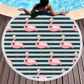 Round Beach Towel with Tassel Pink Flamingo Palm Leaf Flower Microfiber Towel Travel Picnic Blanket Yoga Mat Tapestry style-8
Round Beach Towel with Tassel Pink Flamingo Palm Leaf Flower Microfiber Towel Travel Picnic Blanket Yoga Mat Tapestry style-8