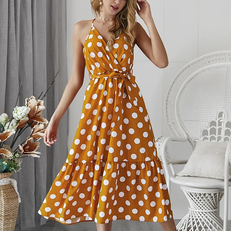 Summer 2019 Casual Women Dot Dress Loose Sexy Sleeveless V-Neck Red Beach Dress Lace Up Women Clothes Club Ladies Dress Vestido
Summer 2019 Casual Women Dot Dress Loose Sexy Sleeveless V-Neck Red Beach Dress Lace Up Women Clothes Club Ladies Dress Vestido