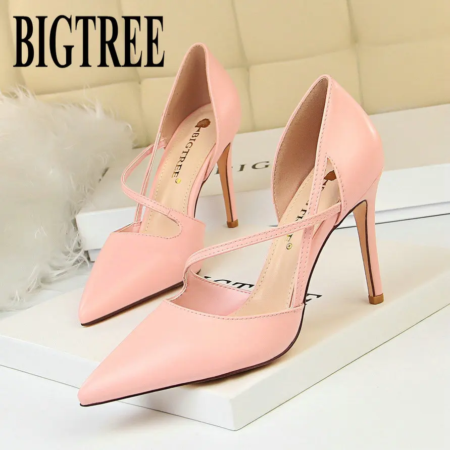 BIGTREE 2019 Spring Wedding Party Women Pumps Shoes Woman High heels Fashion Female Sexy Strap Nightclub Stilettos Dress Shoes
BIGTREE 2019 Spring Wedding Party Women Pumps Shoes Woman High heels Fashion Female Sexy Strap Nightclub Stilettos Dress Shoes