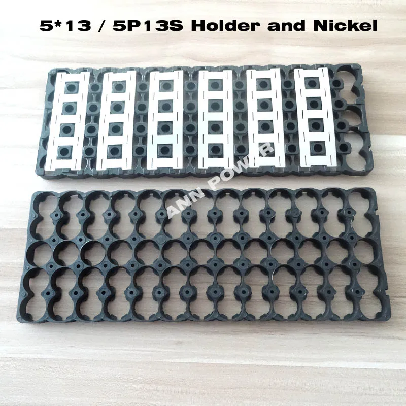 5P13S 18650 battery holder + 5P2S Nickel strip Used for 48V 10ah 12Ah 15Ah li-ion battery pack 5*13 holder and 5*2 Nickel belt
5P13S 18650 battery holder + 5P2S Nickel strip Used for 48V 10ah 12Ah 15Ah li-ion battery pack 5*13 holder and 5*2 Nickel belt