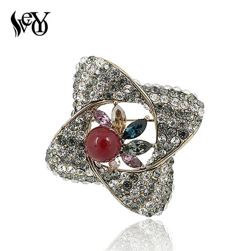 VEYO Classic Fashion Flower Gold Color Crystal Brooch for Woman Full of Rhinestone large Brooches pins
VEYO Classic Fashion Flower Gold Color Crystal Brooch for Woman Full of Rhinestone large Brooches pins
