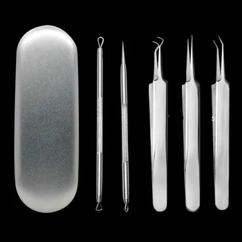 5pcs/pack Acne Needle Kits Stainless Steel Blackhead Removal Comedone Extractor Pimple Removal Tools Facial Cleanser
5pcs/pack Acne Needle Kits Stainless Steel Blackhead Removal Comedone Extractor Pimple Removal Tools Facial Cleanser
