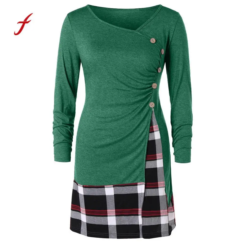 Womens Tops and Blouses 2019 Fashion Plus Size Buttons Plaid Long Tunic plus size feminino roupa feminina roupas Femininas
Womens Tops and Blouses 2019 Fashion Plus Size Buttons Plaid Long Tunic plus size feminino roupa feminina roupas Femininas