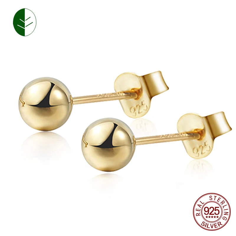 Wholesale Hot Selling Small Round Ball Bead Stud Earrings 925 Sterling Silver Earring for Women/Girl Gold Color Jewelry ZK30
Wholesale Hot Selling Small Round Ball Bead Stud Earrings 925 Sterling Silver Earring for Women/Girl Gold Color Jewelry ZK30