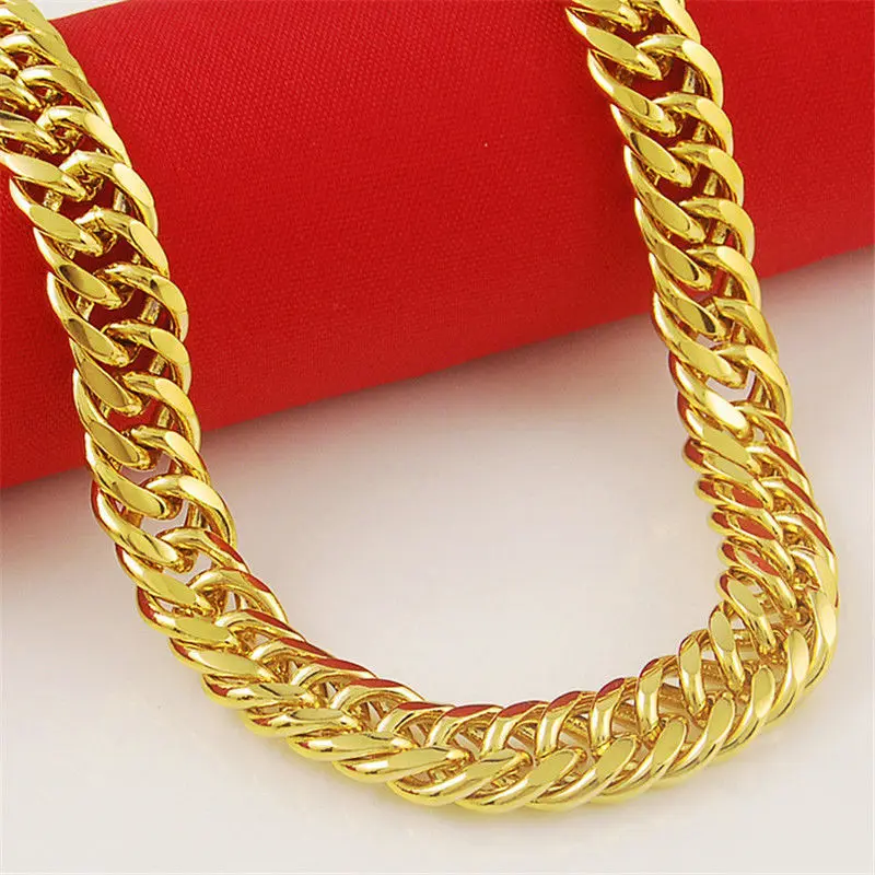 high-quality 24K Yellow Gold Filled Mens Necklace Solid Cuban Curb Chain Jewelry 23.6" 11mm Consecutive years of sales champion
high-quality 24K Yellow Gold Filled Mens Necklace Solid Cuban Curb Chain Jewelry 23.6" 11mm Consecutive years of sales champion