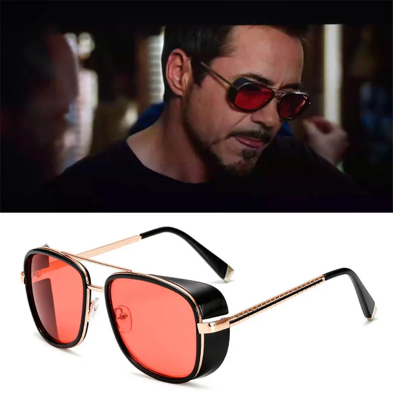 PLINTH Iron Man 3 Tony Stark Men`s Sunglasses Vintage Brand Luxury Okulary Retro Metal Frame Red Sun Glasses Oculos de sol UV400
PLINTH Iron Man 3 Tony Stark Men`s Sunglasses Vintage Brand Luxury Okulary Retro Metal Frame Red Sun Glasses Oculos de sol UV400