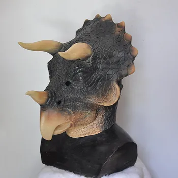 Top Fashion High Quality Animal Latex Rubber Dinosaur Mask Halloween Cosplay Exquisite Face Triceratops Halloween Mask
Top Fashion High Quality Animal Latex Rubber Dinosaur Mask Halloween Cosplay Exquisite Face Triceratops Halloween Mask