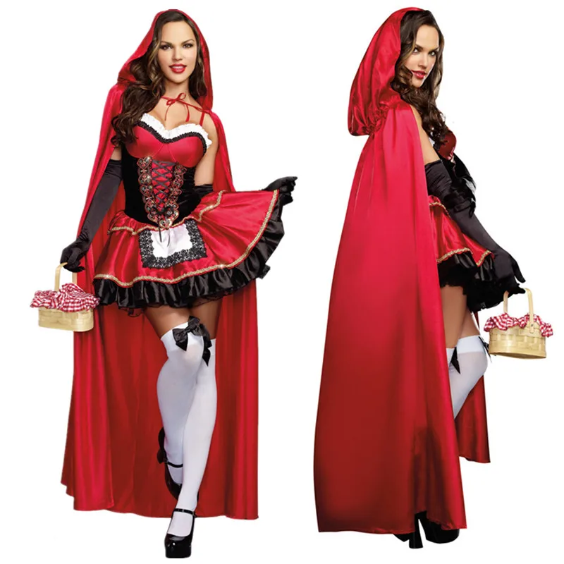 Little Red Riding Hood Costume For Women Fancy Adult Cosplay Fantasia Dress Halloween Party Costume Stage Performances Costume
Little Red Riding Hood Costume For Women Fancy Adult Cosplay Fantasia Dress Halloween Party Costume Stage Performances Costume