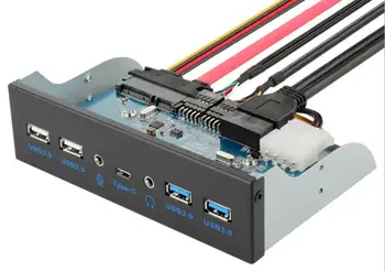 7 Port USB 3.1 TYPE-C USB 3.0 HUB Front Panel with 3.5mm Audio + TYPE C + USB3.0 + usb 2.0 Bracket for Desktop 3.5" Floppy
7 Port USB 3.1 TYPE-C USB 3.0 HUB Front Panel with 3.5mm Audio + TYPE C + USB3.0 + usb 2.0 Bracket for Desktop 3.5" Floppy