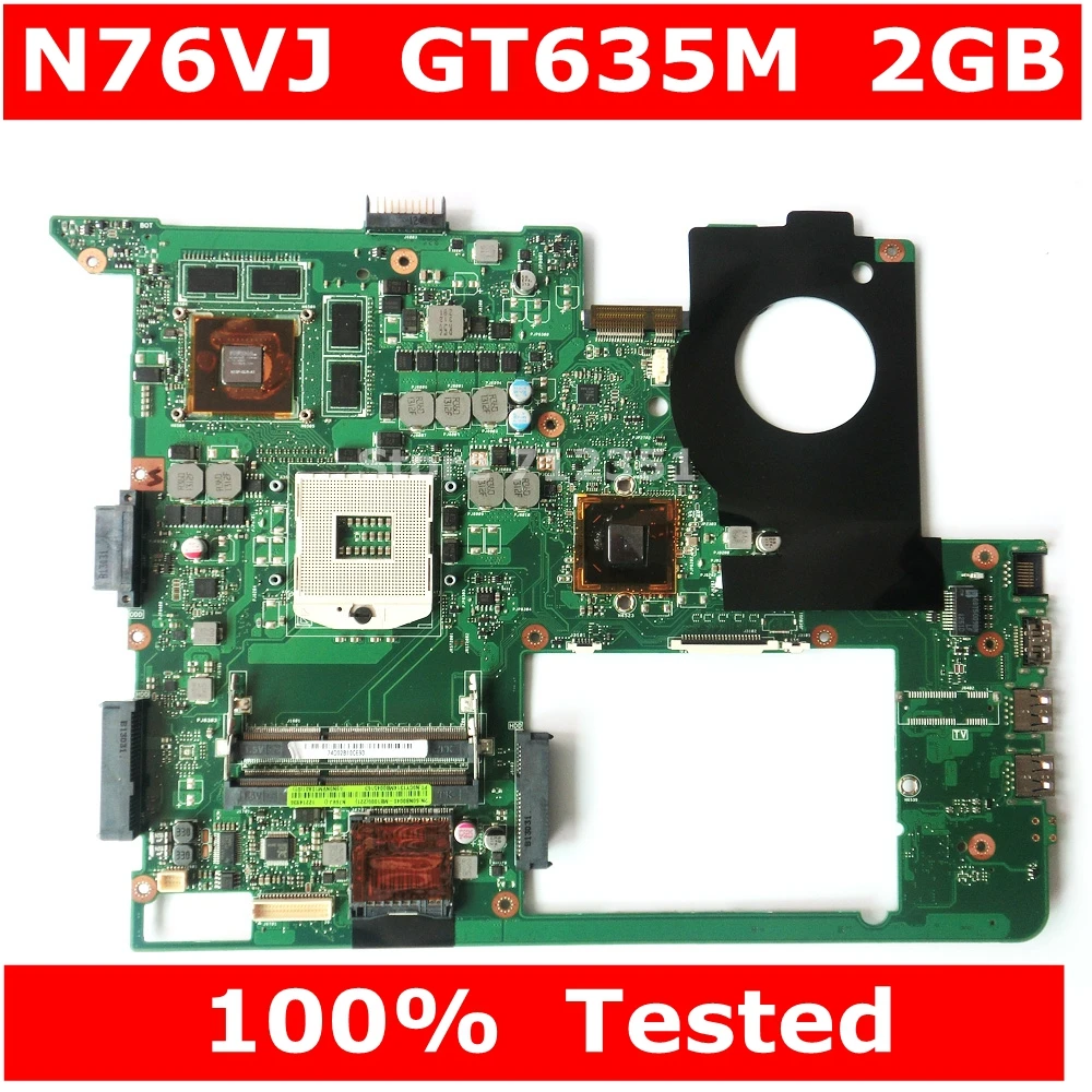 N76VJ GT635M 2GB Mainboard REV 2.2 For ASUS N76V N76VM N76VB N76VZ laptop Motherboard HM76 60NB0040-MB1000 100% Tested | Компьютеры и
