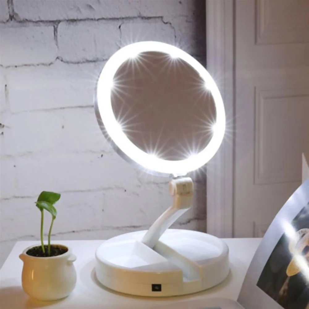 Abody LED Lighted Folding Makeup Mirror Vanity Pocket Mirror With Storage Box Organizer 10X Magnifying Mirror With Lights
Abody LED Lighted Folding Makeup Mirror Vanity Pocket Mirror With Storage Box Organizer 10X Magnifying Mirror With Lights