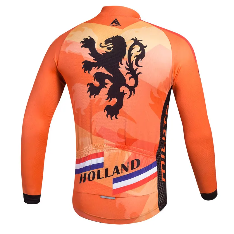Holland men's miloto cycling jersey long sleeves and bib pants cycling sets bicycle clothing (6)