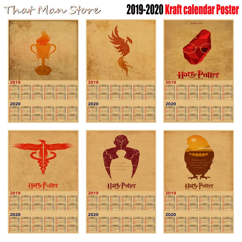 New Harry potter LOGO 2019 2020 calendar poster Vintage Antique Posters Wall Sticker Home Decora 42*30CM
New Harry potter LOGO 2019 2020 calendar poster Vintage Antique Posters Wall Sticker Home Decora 42*30CM