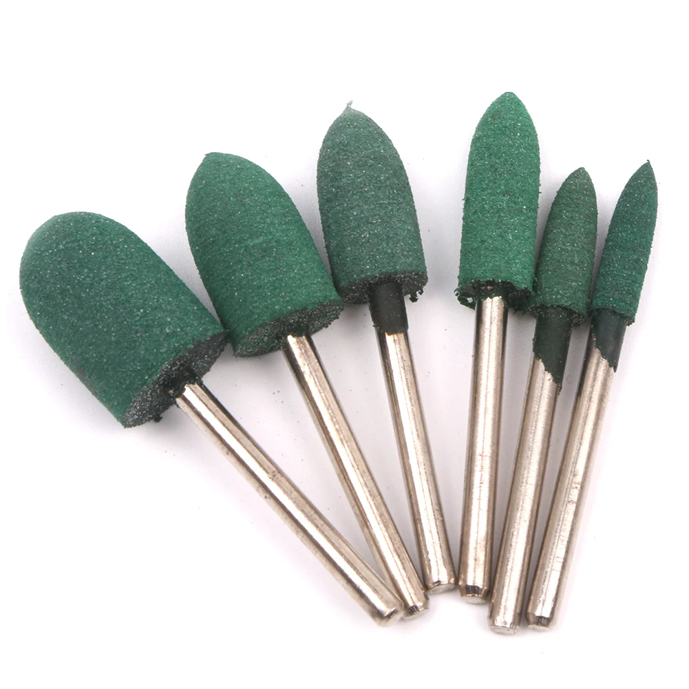 10PCS Cone Tapered Rubber Polishing Grinding Head Mounted Point Abrasive Bit B
