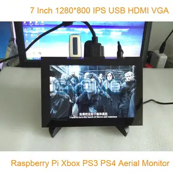 

7 Inch 1280*800 IPS Display USB Player Screen LCD Module HMDI VGA Portable Raspberry Pi 3 Xbox PS4 Aerial Monitors