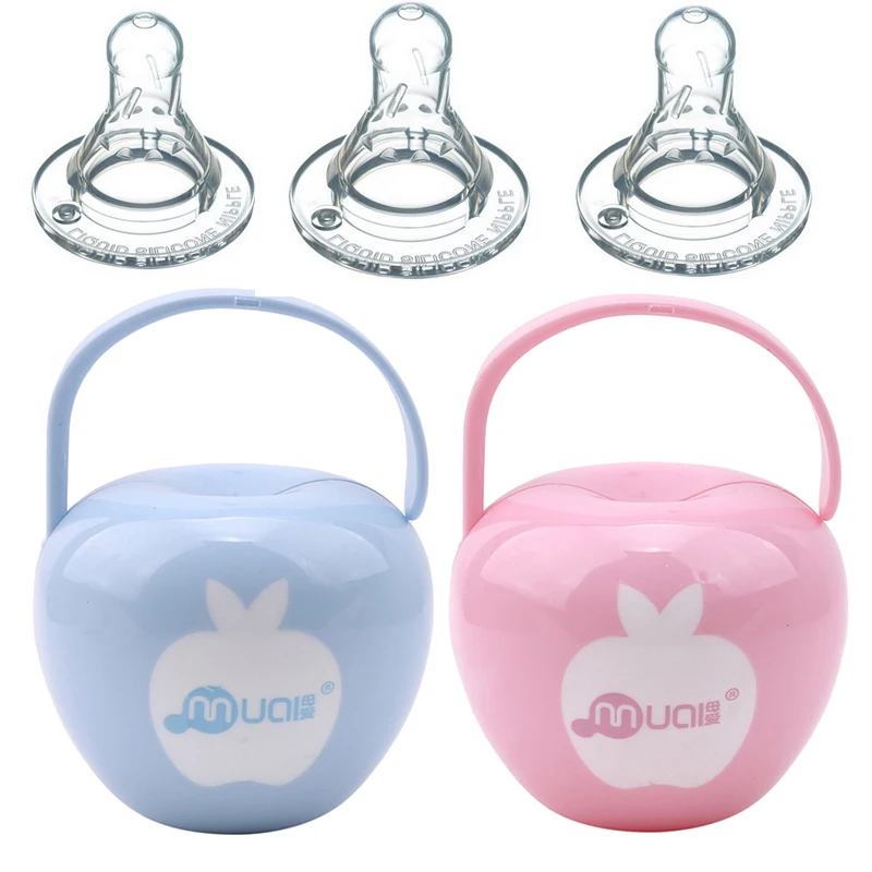 Baby Pacifier Storage Box Solid Portable Infants Soother Nipple Cradle Case Holder Travel Dust Cover |