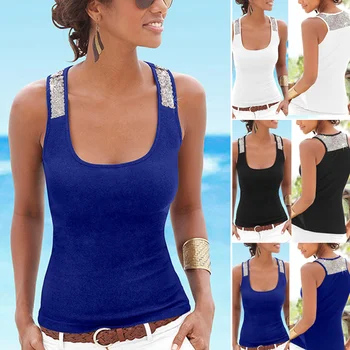 Women Sleeveless Vest Sequin Shirts Ladies Casual Tank Summer Beach Tops Vest T-Shirts ropa mujer
Women Sleeveless Vest Sequin Shirts Ladies Casual Tank Summer Beach Tops Vest T-Shirts ropa mujer