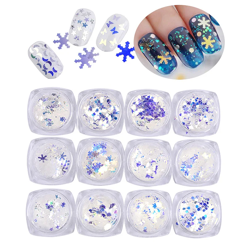 1 box Transparent Blue Sequins Nail Art Shining Flakes Shape Tips Glitters UV Gel Polish Design Manicure Decoration Accessories
1 box Transparent Blue Sequins Nail Art Shining Flakes Shape Tips Glitters UV Gel Polish Design Manicure Decoration Accessories