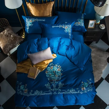 2018 Luxury Bedding Set Queen King Size 4pcs Bed Linen Soft Bed Cover European Bedclothes Floral Embroidery Duvet Cover Sets
2018 Luxury Bedding Set Queen King Size 4pcs Bed Linen Soft Bed Cover European Bedclothes Floral Embroidery Duvet Cover Sets