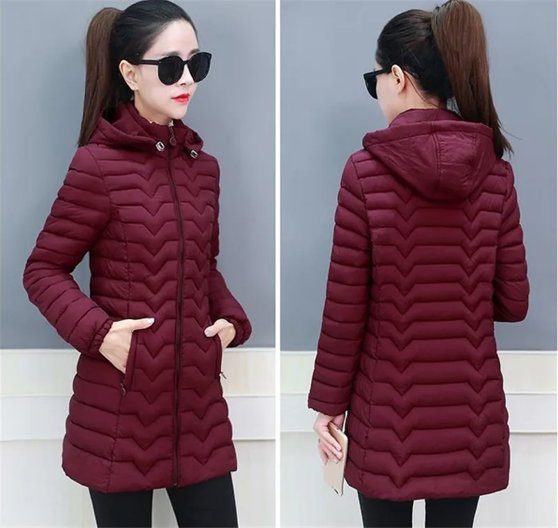New light Thin Down cotton Jacket Women Autumn Winter loose Warm Cotton Jackets Plus size Womens Casual Hooded Parkas 6XL F748