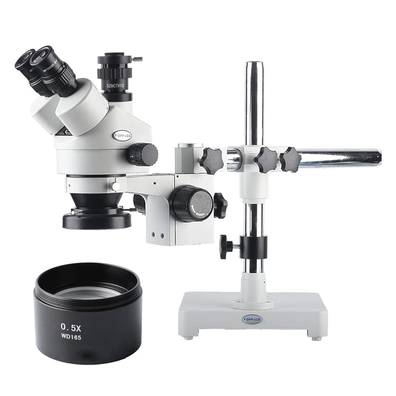 0.5X CTV Interface Trinocular Microscope LAB Inspection Stereo Microscope 3.5X-45X Zoom WF10X/20 Eyepieces 144 LED Ring Light
0.5X CTV Interface Trinocular Microscope LAB Inspection Stereo Microscope 3.5X-45X Zoom WF10X/20 Eyepieces 144 LED Ring Light