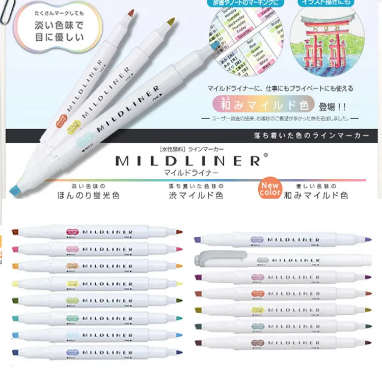 Zebra Mildliner Soft Color Double-Sided Highlighter Marker select one color
